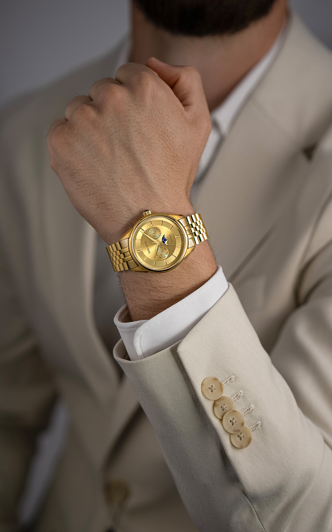 Val d'Orcia ll / President Bracelet, Gold Color, Swiss Movement