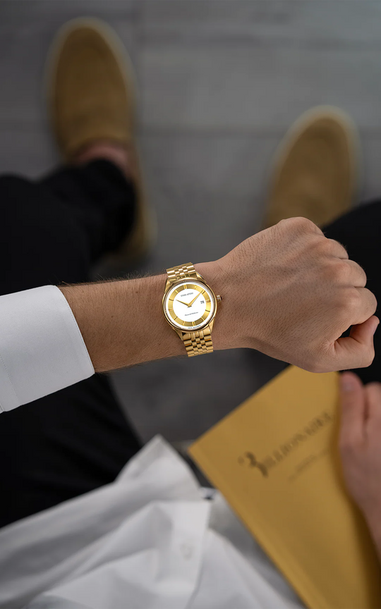 Piazza del Plebiscito ll / President Bracelet, Gold Color, Swiss Movement