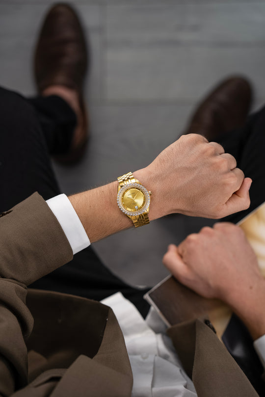 Val d'Orcia Automatic lV / President Bracelet, Gold Color, Swiss Movement