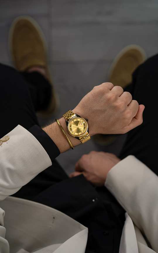 Piazza del Duomo, Milano ll / President Bracelet, Gold Color, Swiss Movement