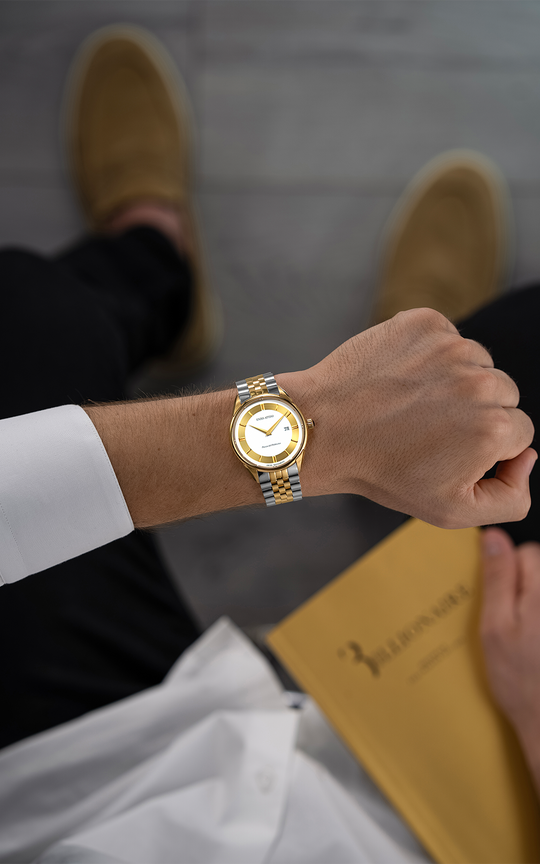 Piazza del Plebiscito ll / President Bracelet, Silver & Gold Color, Swiss Movement