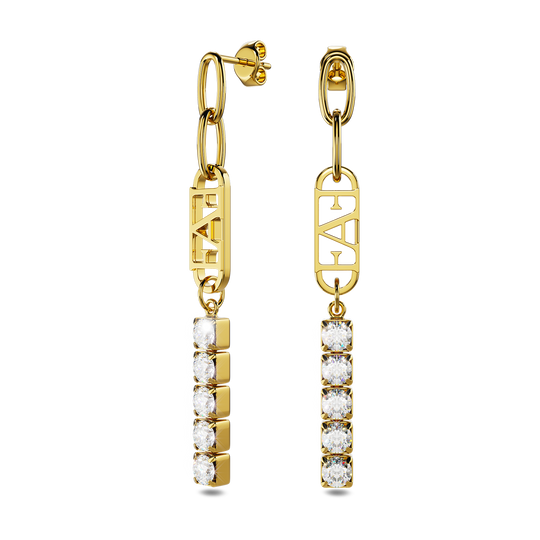 Glam Tennis Chain Earrings.