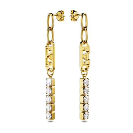 Glam Tennis Chain Earrings.