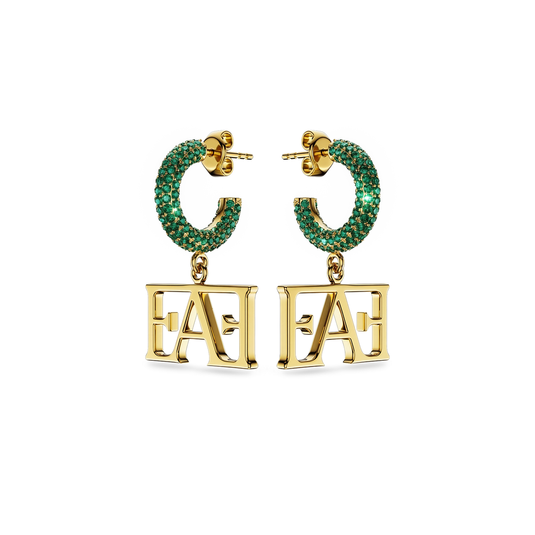 My Enzo Attini Earrings / Green Emerald Color - Enzo Attini - - earrings, jewelry_women