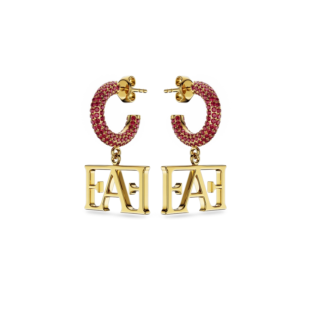 My Enzo Attini Earrings / Red Ruby Color - Enzo Attini - - earrings, jewelry_women