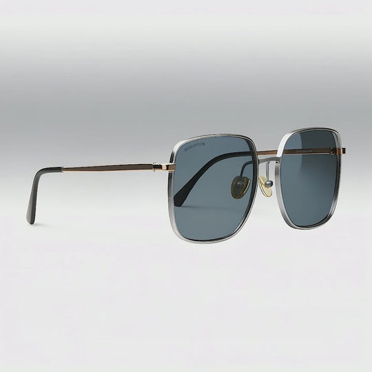 Charles Bridge / Silver & Rose Gold Color + Dark Black Lens