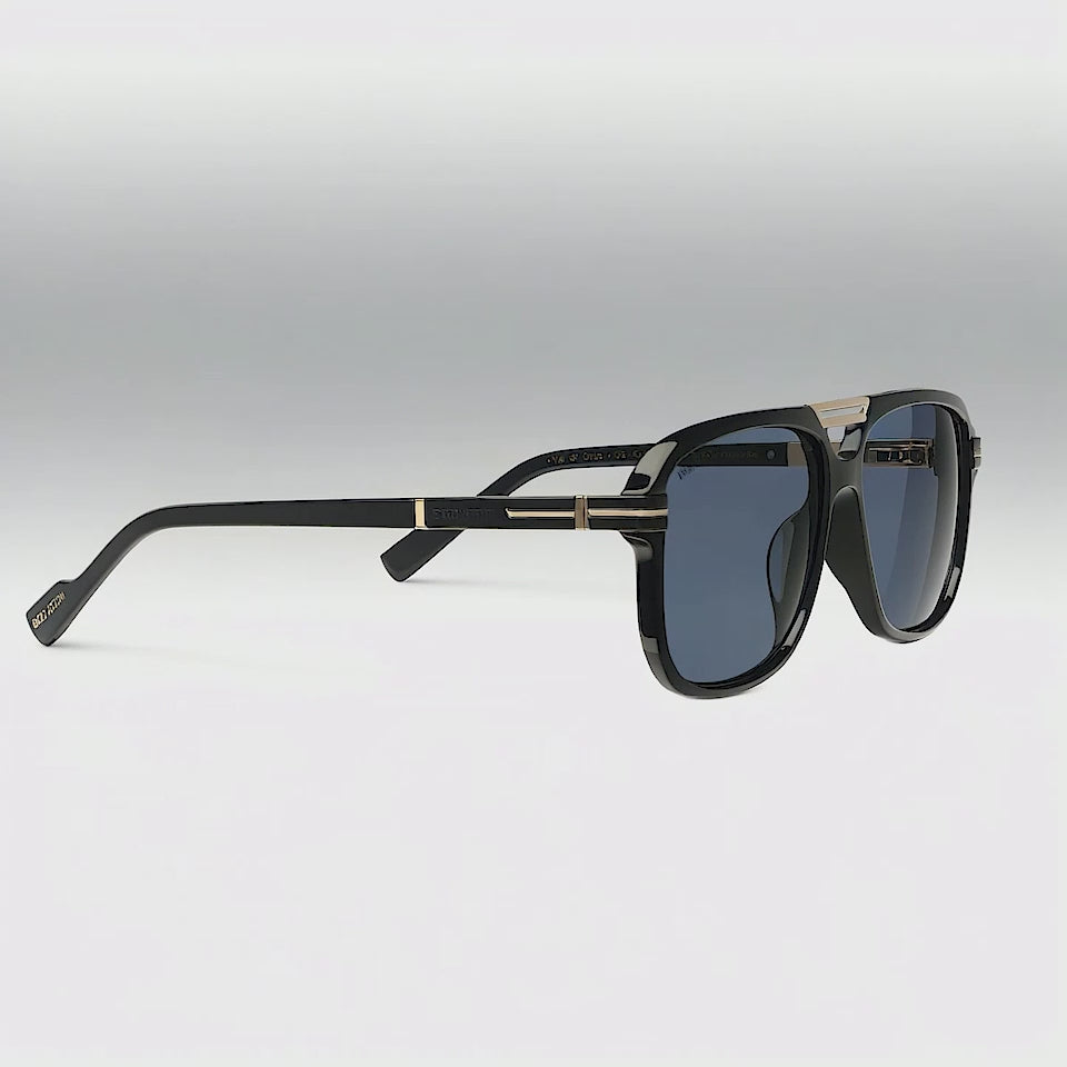 Val d'Orcia/ Black & Gold Color + Dark Black Lens.