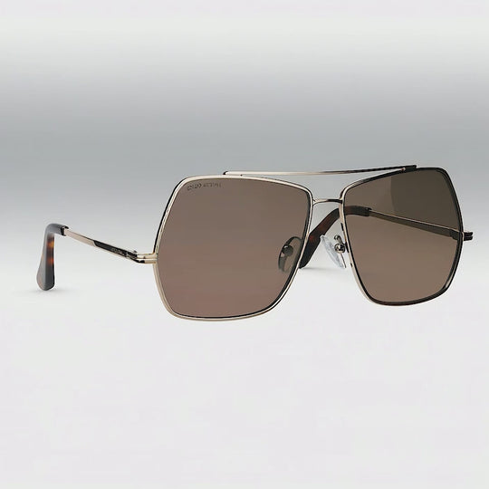 Lake Geneva / Tortoise & Gold Color + Brown Lens.