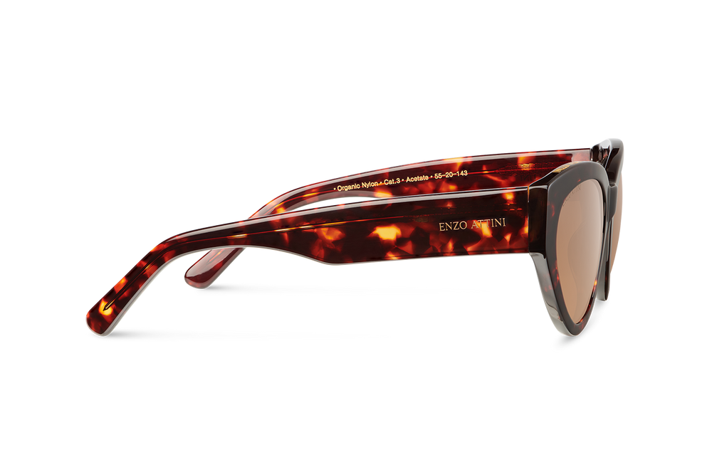 Big Ben / Shiny Brown + Dark Brown Lens. - Enzo Attini - Sunglasses - Products, shop_all_womens, sunglasses, sunglasses_collection, sunglasses_women