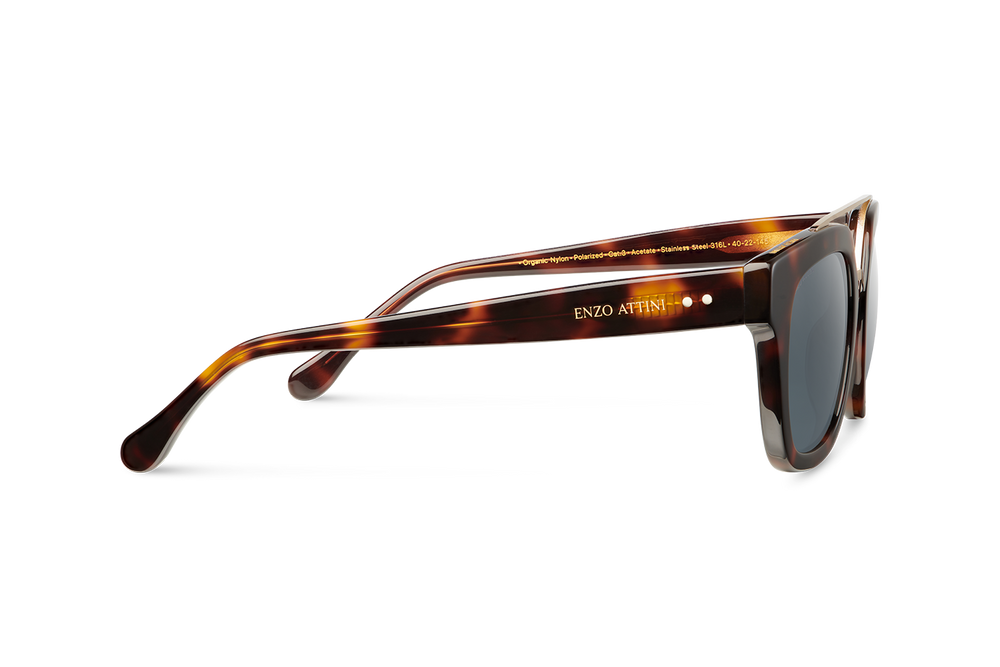 Colosseo di Roma / Tortoise Red + Dark Black Lens - Enzo Attini - Sunglasses - BF_MEN, Products, shop_all_mens, sunglasses, sunglasses_collection, sunglasses_men
