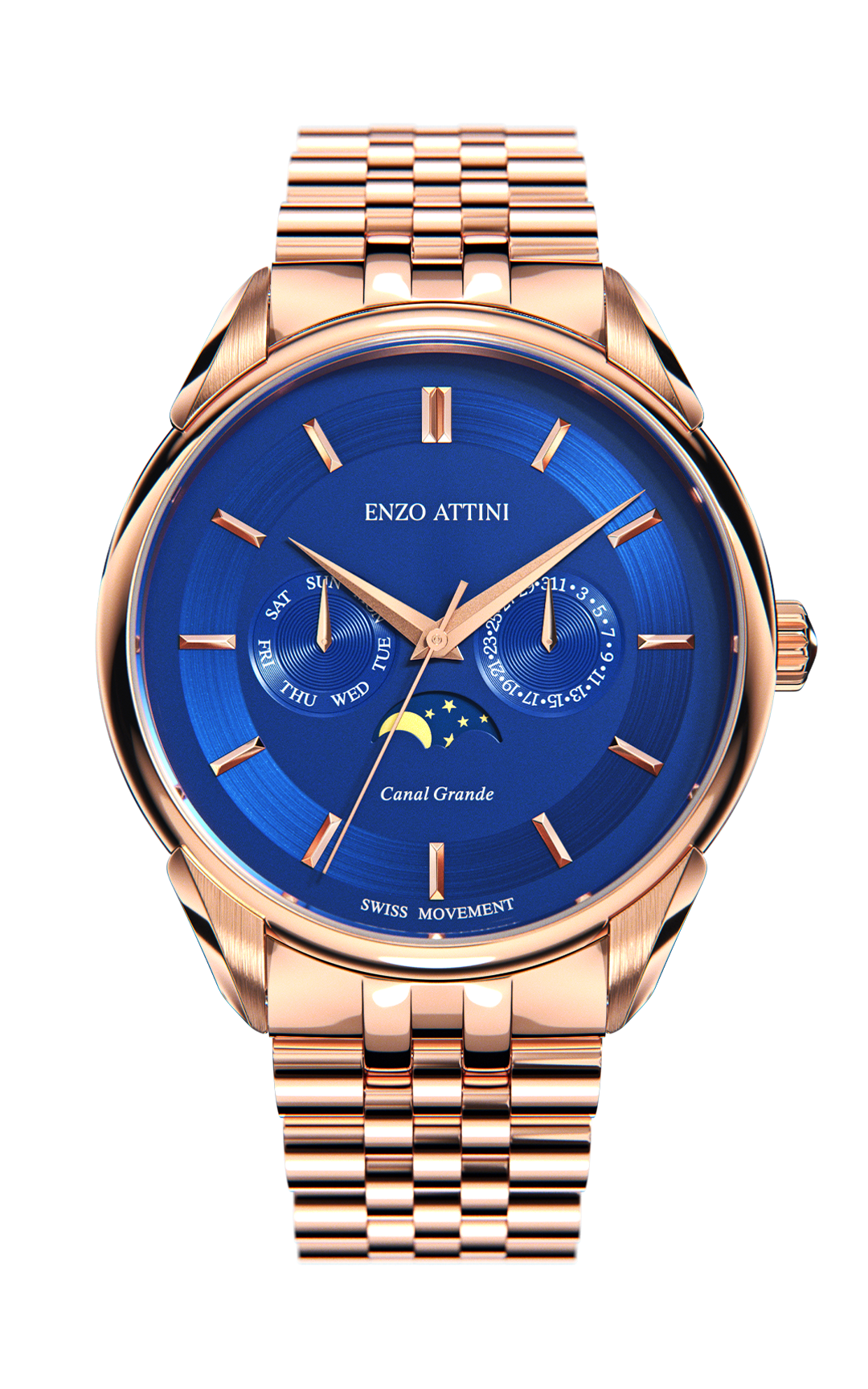 Canal Grande Venezia / President Bracelet, Rose Gold Color, Swiss Movement.