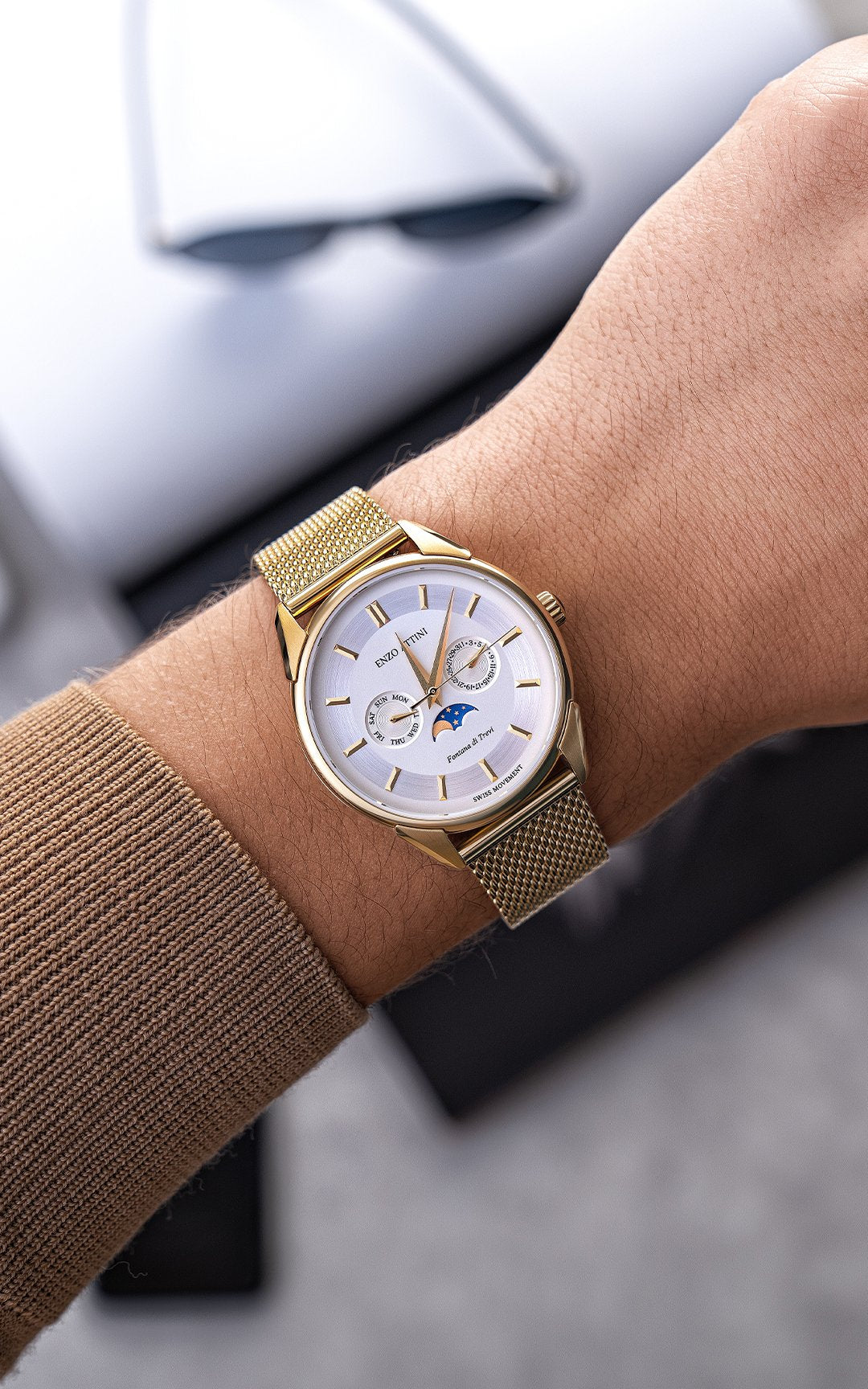 版画 Roamcouch Trevi Hand-Embellished Fontana di Trevi, Roma / Swiss Movement – enzoattini.com