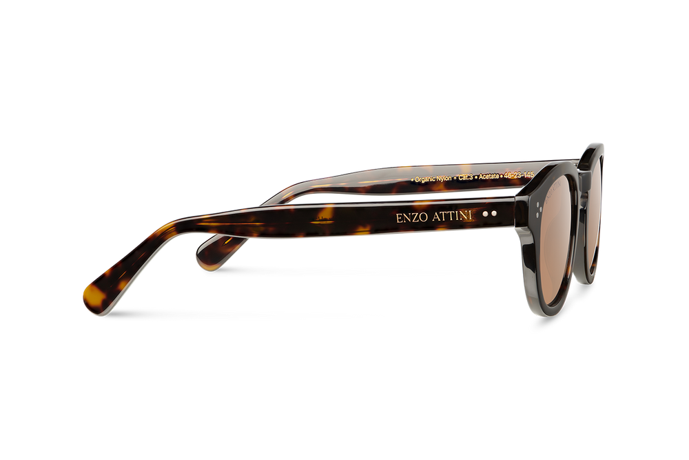 il Pantheon / Tortoise Red + Dark Brown Lens. - Enzo Attini - Sunglasses - Products, shop_all_womens, sunglasses, sunglasses_collection, sunglasses_women